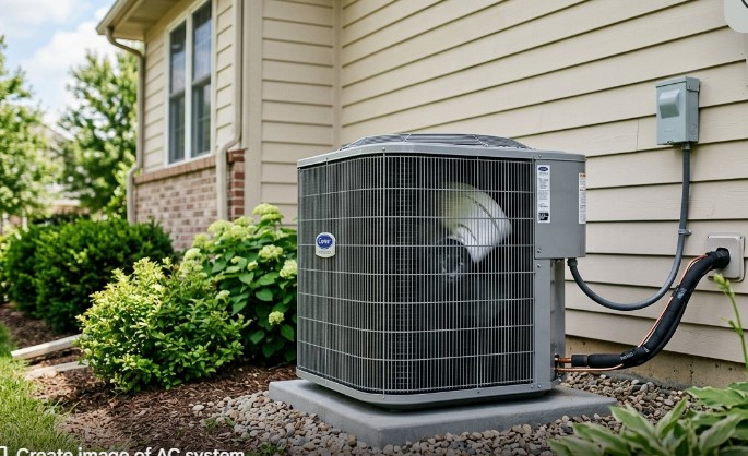 Aircon Compressor outside the house
